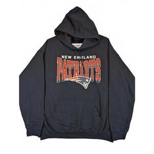 New England Patriots NFL Hoodie Pullover Fanatics Blue Sweatshirt Mens Large